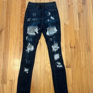 Ripped stretch jeans